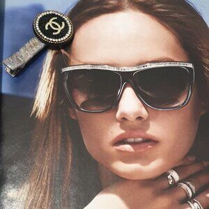 Silver Black Crystals Hair Clip Pin Fashion Women Casual Formal Hair Accessory